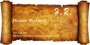 Hudák Roland névjegykártya